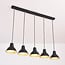 Suspension moderne Odin 5 lumières en noir