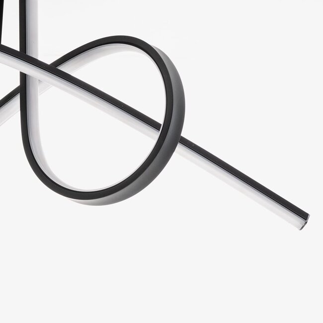 Plafonnier design noir avec LED dimmable en 3 étapes - Fallon