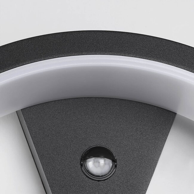 Applique extérieure design noire avec détecteur - Vic Sensor