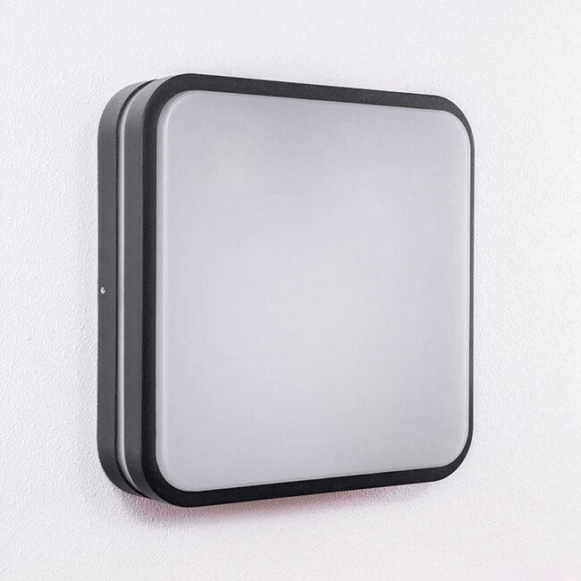 Applique murale extérieure design carrée noire - Seb