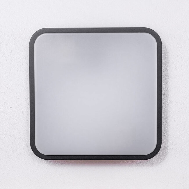 Applique murale extérieure design carrée noire - Seb