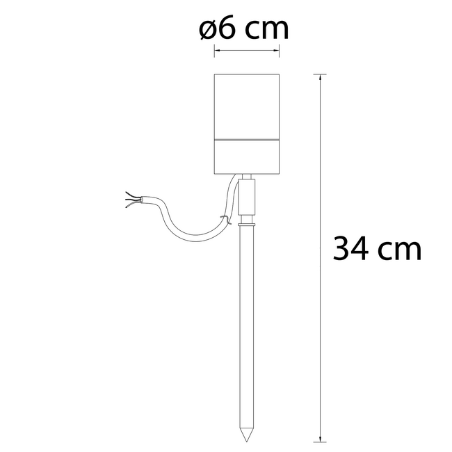 Spot projecteur de jardin moderne en acier inoxydable - Chad