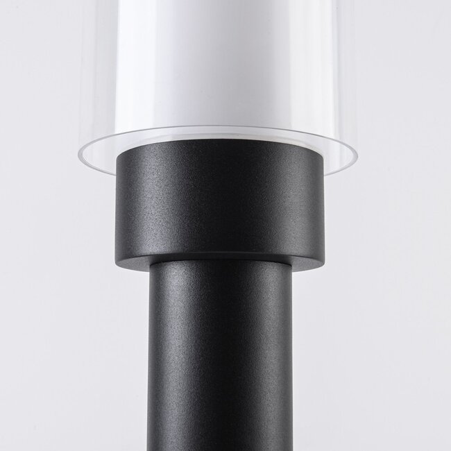 Lampe d'extérieur sur pied Baxie noire