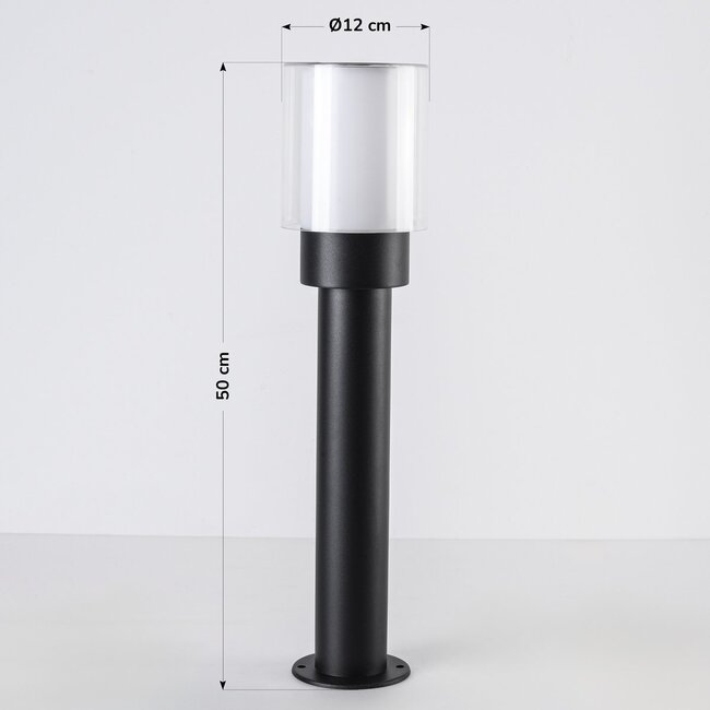 Lampadaire de jardin moderne noir - Baxie