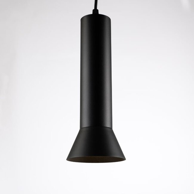 Suspension tube monophasée sur rail Lenn - noir