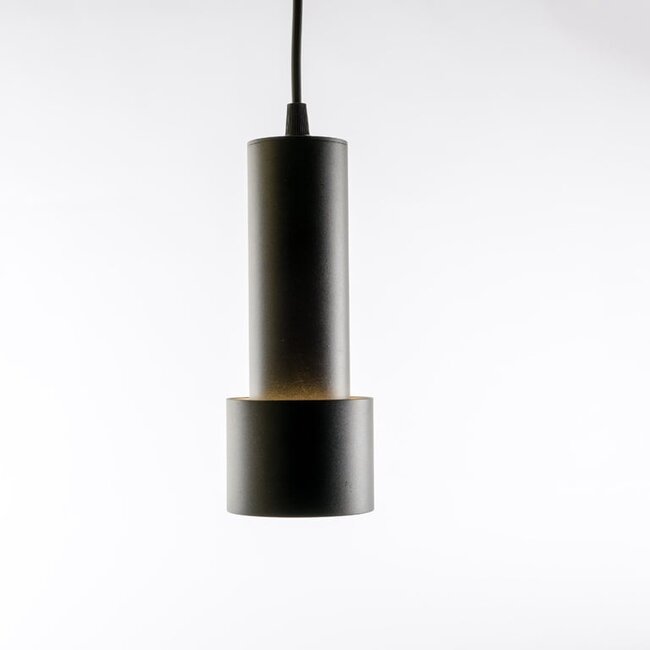 Suspension tube monophasée sur rail Jim - noir