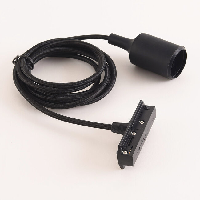 Suspension pour rail monophasé noir - E27