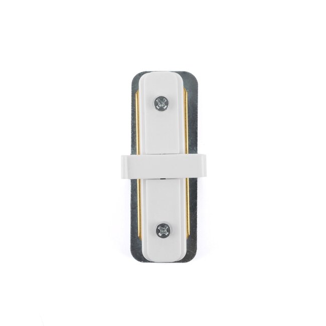 Connecteur droit pour rail monophasé, blanc