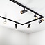 Kit rail monophasé de 3 mètres et spots Liam, noir