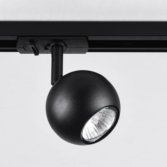 Système de rail design monophasé de 3 mètres avec spots Dex - rail de plafond