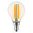 Ampoule filament LED E14 dimmable, verre ambré 5,5 watts