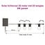 Guirlande lumineuse solaire 20 m, 20 ou 25 ampoules, panneau 6W