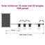 Guirlande lumineuse solaire 10 m, 20 ampoules à double filament, panneau 10W