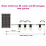 Guirlande lumineuse solaire 20 m, 20 ampoules à double filament, panneau 10W