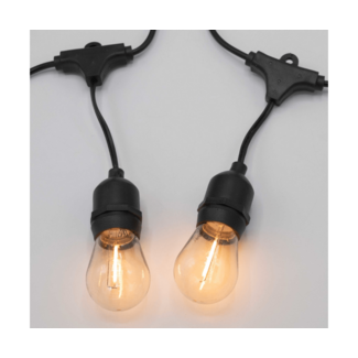 Guirlande solaire de 10 mètres 10 lampes avec dispositif de suspension (4cm, 6cm, 8mm), panneau solaire 3W