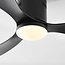 Ventilateur de plafond avec éclairage, trois ailettes, noir - Zazoe