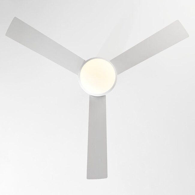 Ventilateur de plafond blanc avec télécommande et LED - Jinx