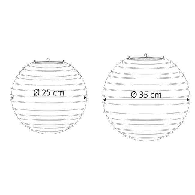 Lampion en nylon vert clair pour l'extérieur