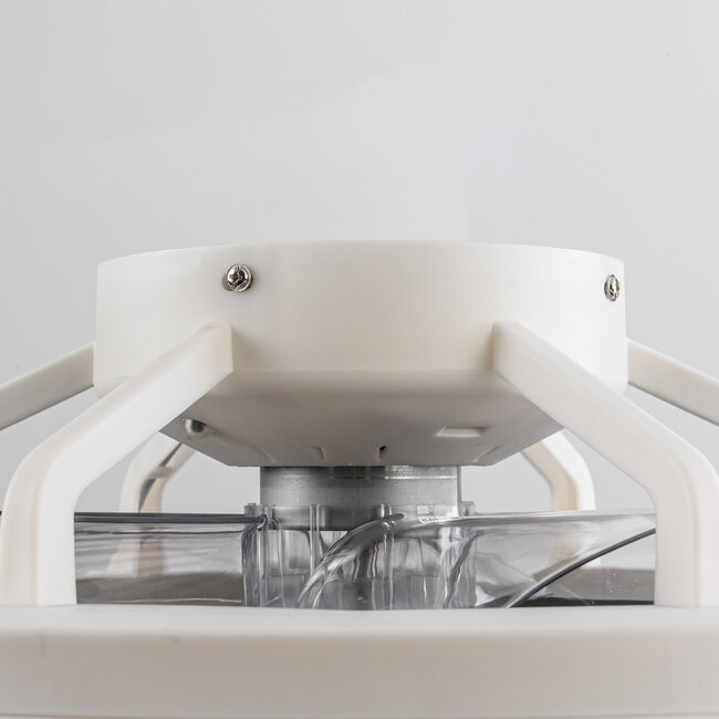 Ventilateur de plafond noir et blanc avec télécommande, application TUYA et RGBWW - Mira