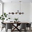 Suspension design avec verre fumé, 7 lumières - Sette