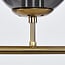 Suspension design 7 lumières Sette - verre fumé et doré