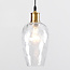 Lampe suspendue design verre transparent à l'effet cabossé 3-lumières - Verona