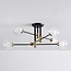 Plafonnier design 6 lumières Aura - noir et doré