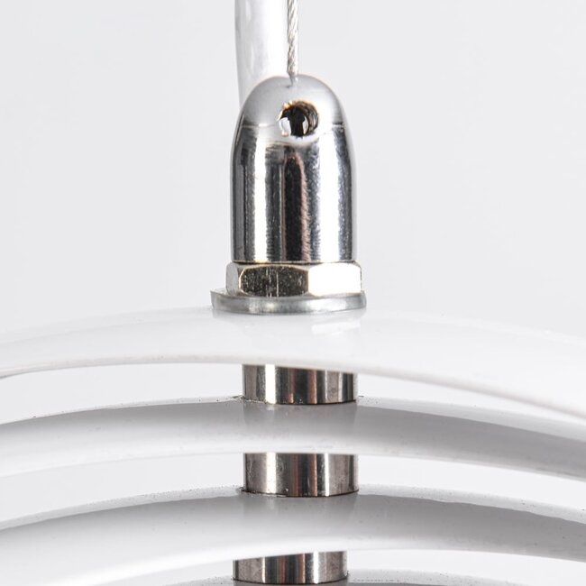 Suspension design 1 lumière Luana - fer blanc