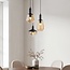 Suspension design en verre ambré, 3 lumières - Mala