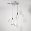Suspension 3 lumières Virginia - chrome et verre transparent