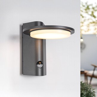 Applique moderne grise foncée avec détecteur - Mayson