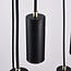 Suspension design 9 lumières Hialeah - noir mat et doré sable