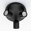 Spot de plafond 3 lumières Caro - noir mat