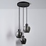 Suspension design verre fumé 3 lumières - Kansas