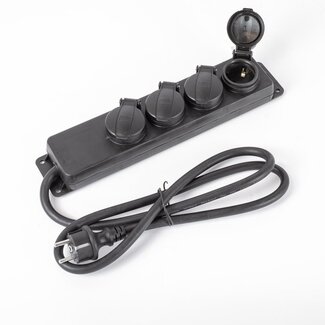 Prise multiple professionnelle pour l'extérieur IP44 avec 3x2,5mm² d'épaisseur de cordon