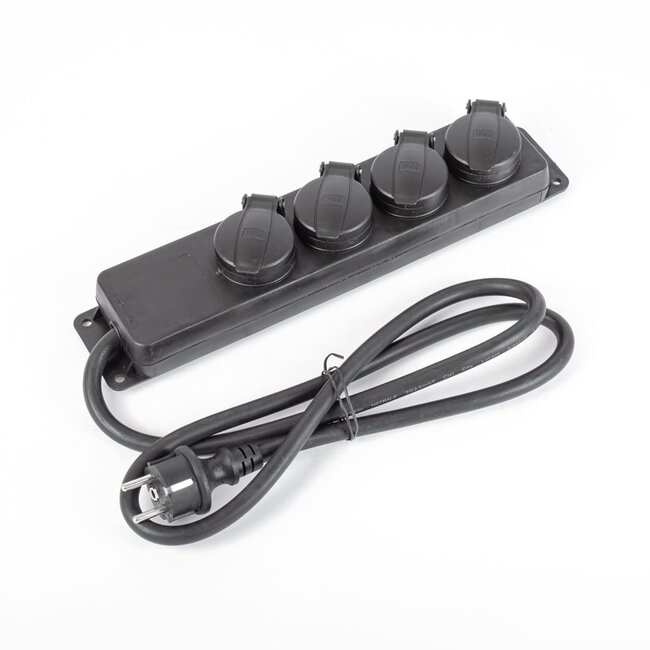 Prise multiple professionnelle pour l'extérieur IP44 avec 3x2,5mm² d'épaisseur de cordon