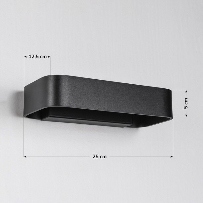 Applique murale contemporaine noire et dimmable - Aria