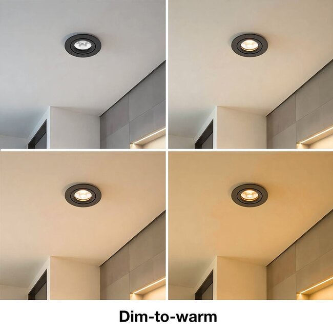 Spot à encastrer 5W avec fonction dim-to-warm UGR<19 - Luuk