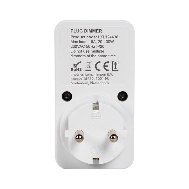 Variateur à fiche pour l'intérieur (pas compatible prise terre)