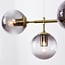 Suspension design Hepta à 7 globes en verre fumé
