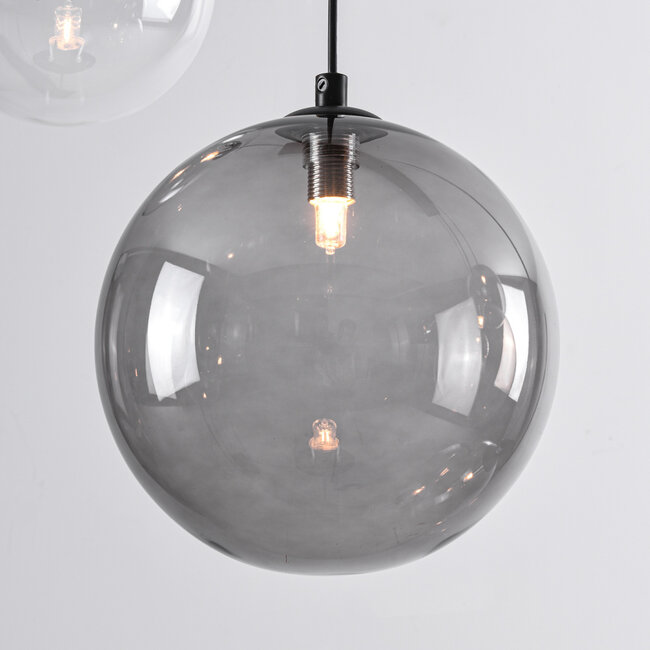 Lampe suspendue contemporaine avec ampoules en verre de différentes couleurs - Lumora