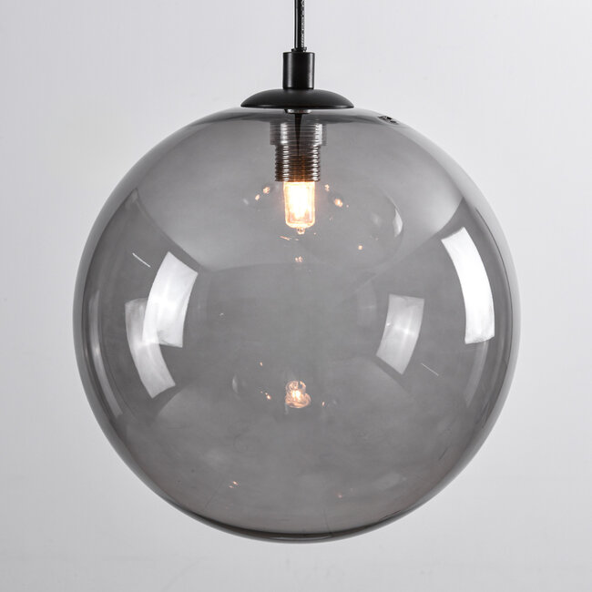 Lampe suspendue design Luminor 3-light avec différentes boules de verre