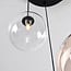 Lampe suspendue design Luminor 3-light avec différentes boules de verre