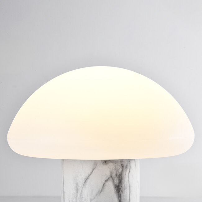 Lampe à poser champignon rechargeable Vesta avec variateur tactile et LED intégrée