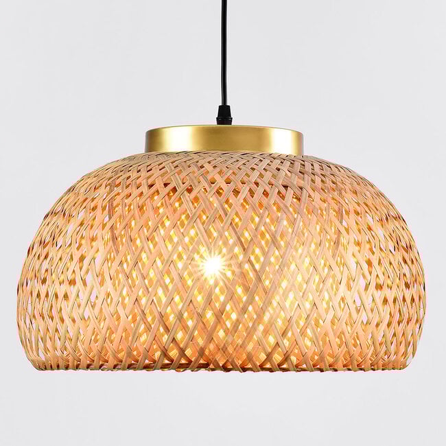 Lampe suspendue en bambou de Bohème Thane