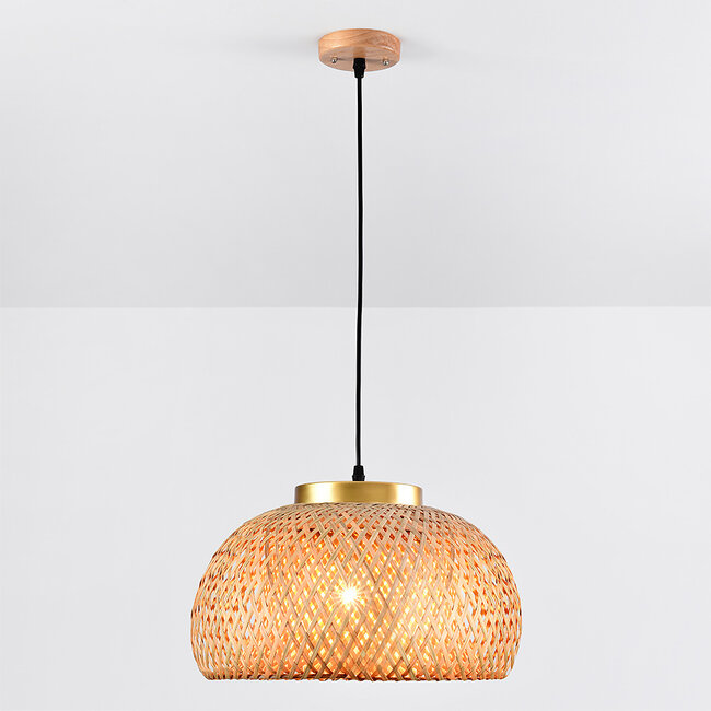 Lampe suspendue en bambou de Bohème Thane