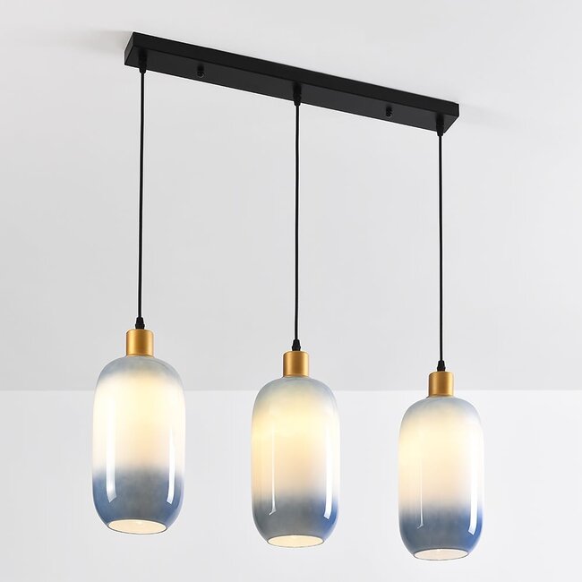 Suspension Noud 3 lumières en verre dégradé