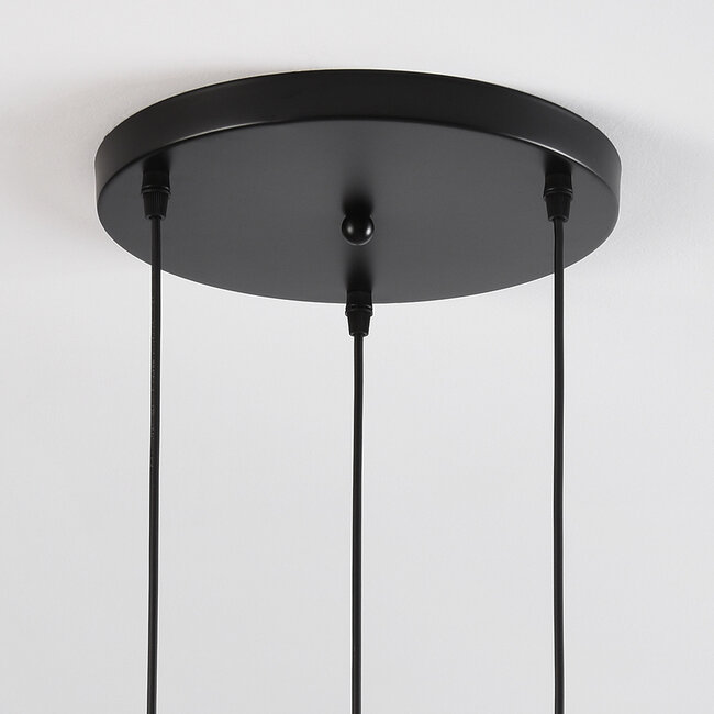 Suspension Anne 3 lumières en verre blanc laiteux dégradé