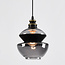 Suspension Sofie 3 lumières en verre fumé - noir