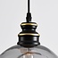 Suspension Sofie 3 lumières en verre fumé - noir